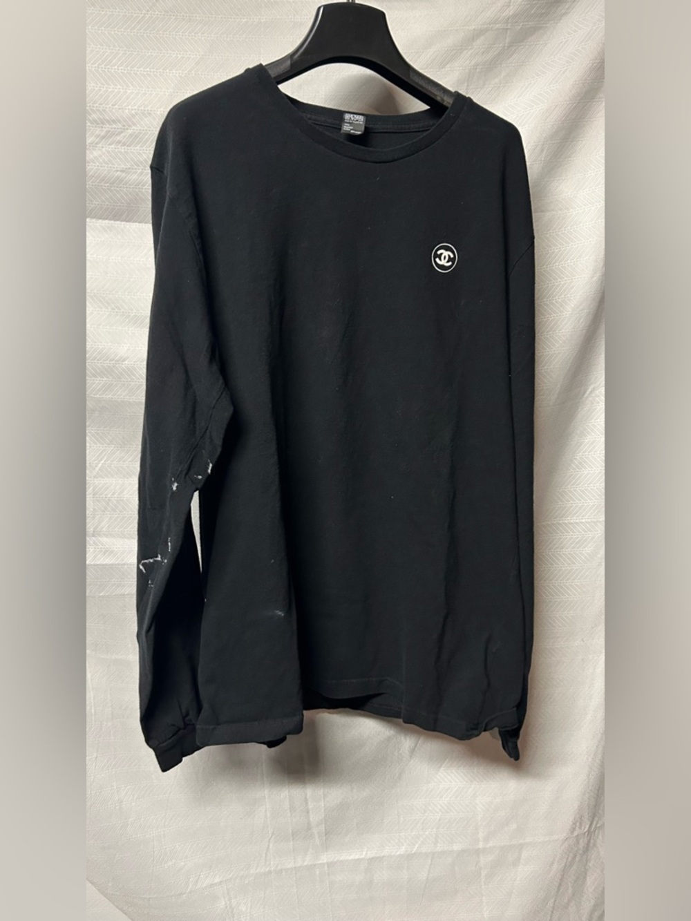 Chanel Black Long Sleeve Logo Tee